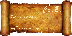 Csuka Botond névjegykártya
